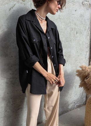 Shirt "LINEN" black
