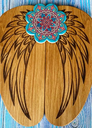 Oh! SADHU Board for Yoga from Natural Oak, Angels Wings2 photo