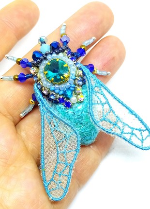 Handmade brooch "the fly"4 photo