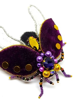 Handmade brooch "ladybug"2 photo