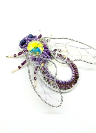 Handmade brooch "the fly"