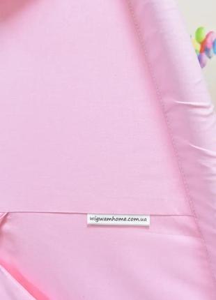 Vigwam wigwam "seals", for a girl, full set, 110x110x180cm, pink, suspension of a handmade as a gift8 photo