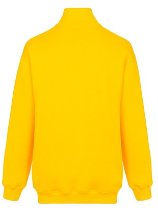 Yellow sweatshirt with embroidery2 photo