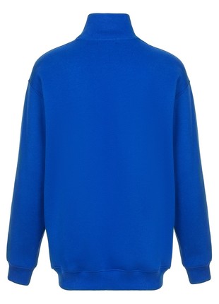 Blue sweatshirt with embroidery2 photo