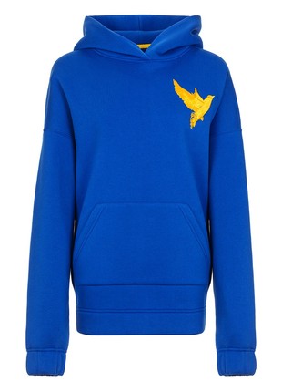 Blue  hoodie with embroidered1 photo
