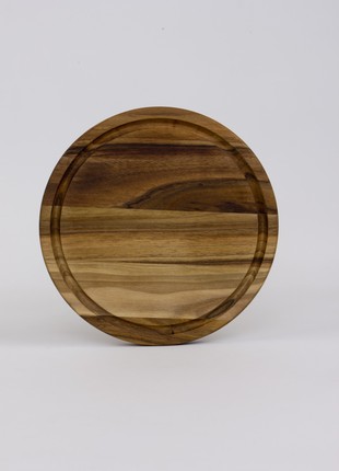 Classic walnut board, for serving, diameter 20 cm1 photo
