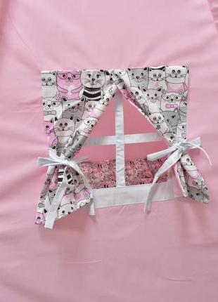 Vigwam wigwam "seals", for a girl, full set, 110x110x180cm, pink, suspension of a handmade as a gift7 photo