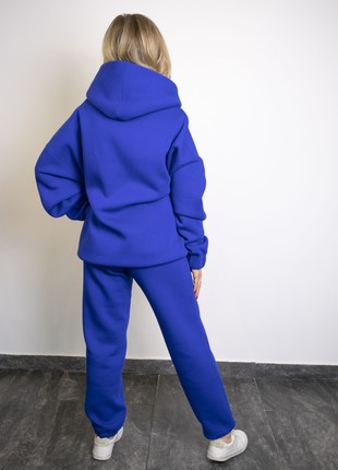 Blue footer pants with an elastic band3 photo
