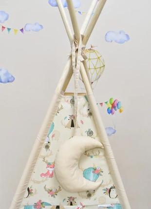 Wigwam baby "balloons", full kit, 110x110x180cm, beige, suspension month as a gift7 photo