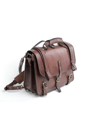 Model UniLug. Natural Bull's Leather Briefcase backpack for men
