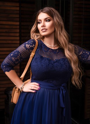 Blue cocktail dress by Tanita-Romario
