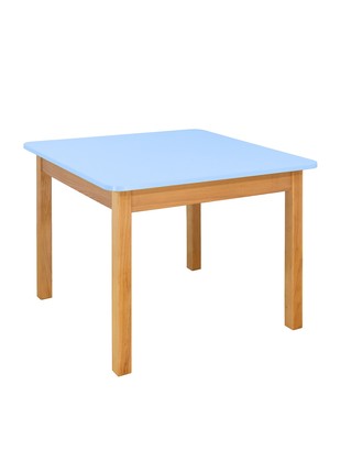 Children's table wooden 70x70 cm blue