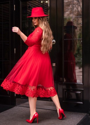 Red cocktail dress by Tanita-Romario2 photo