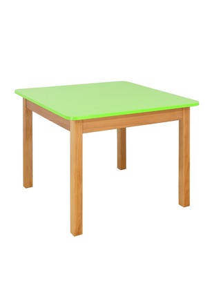 Children's table wooden 60x60 cm green