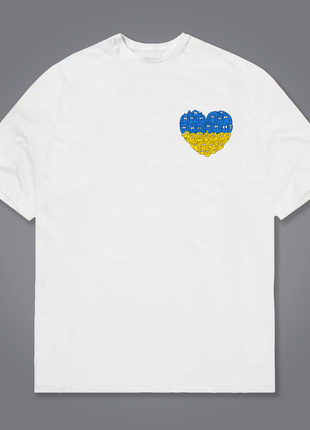 T-shirt Ukrainian Heart white3 photo