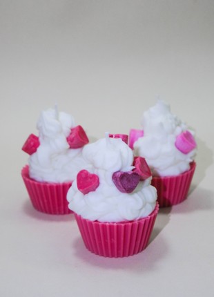 Cupcake candle "I love you", soy wax