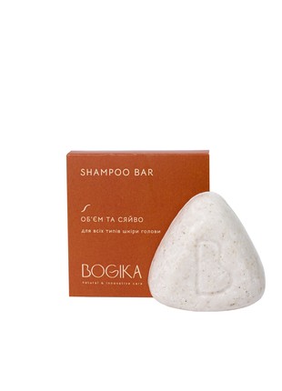 SHAMPOO BAR , 50g, "volume and radiance" with banana extract, bogika solid shampo1 photo