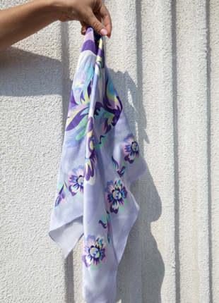 Ukrainian Samchykivka Lavender Shawl with Flowers, 65cm x 65cm – Gift tube9 photo