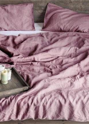 Linen bedding set ORCHID king size