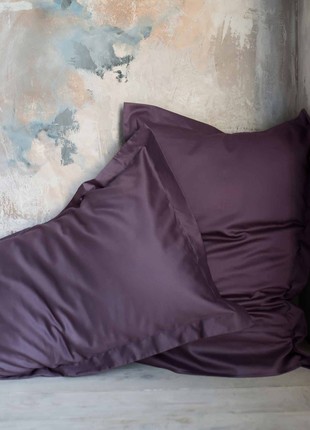 Satin pillowcases with sides PLUM 50X70 (20"x28") 2pcs