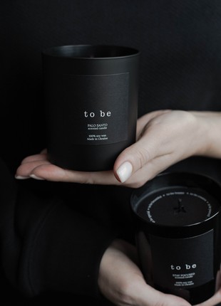 Scented candle "to be", 100% soy wax,  PALO SANTO1 photo