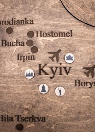 Wooden Map of Ukraine M size2 photo
