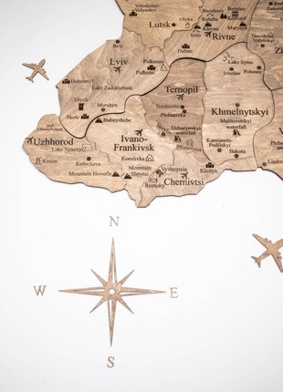Wooden Map of Ukraine M size3 photo