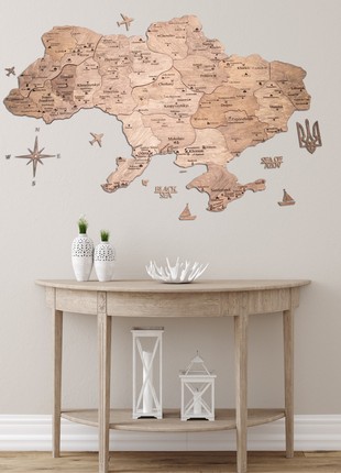Wooden Map of Ukraine M size4 photo