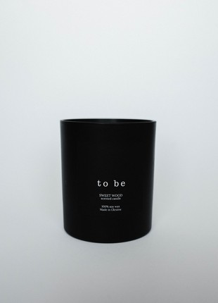 Scented candle "to be", 100% soy wax,  SWEET WOOD3 photo