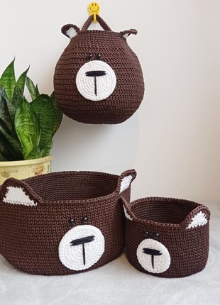 Set of Basket "Brown Bear", 3 pc