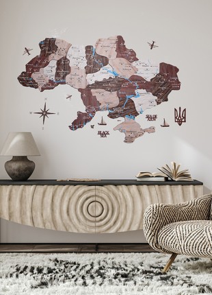 Wooden Map of Ukraine M size
