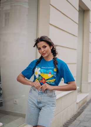 Women's t-shirt MOTYV with print Ukraine is one1 photo