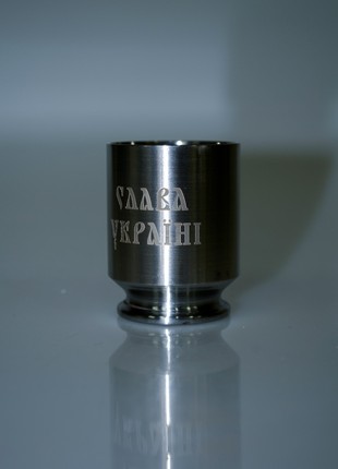 Shot glass  for alcohol made from a spent combat cartridge case "Glory to Ukraine" ♻️