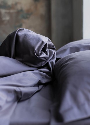 Satin pillowcases with sides FOGGY PLUM 50X70 (20"x28") 2pcs2 photo