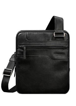 Men's leather messenger bag with 3 zippers BN-BAG-44-g2 photo