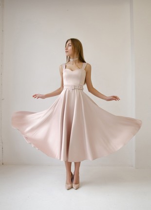 Pink midi dress  from categories: wedding guest dresses, pink going out dresses, pink prom dresses1 photo