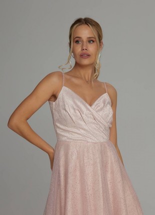 Prom dress with sleeves/ Midi wedding guest dress/ Dress for wedding guest4 photo
