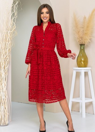 Casual red dress by Tanita-Romario