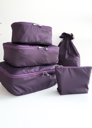 Textile travel set Dark Purple(5 p)