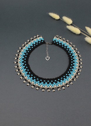 Seed bead collar necklace gift for mom1 photo