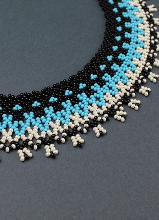 Seed bead collar necklace gift for mom2 photo