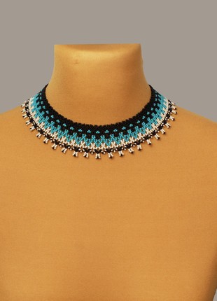 Seed bead collar necklace gift for mom5 photo