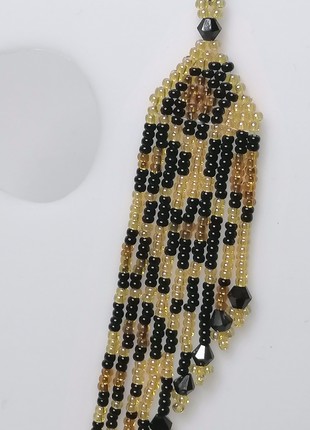 Fringe earrings "Leopard", animal print2 photo
