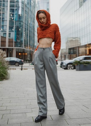 Grey Straight Fit Pants1 photo
