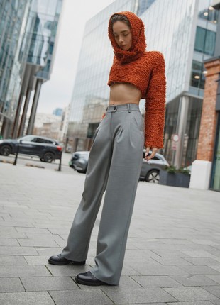 Grey Straight Fit Pants6 photo
