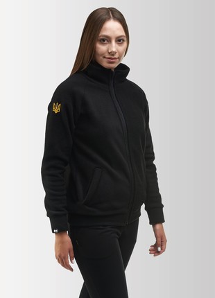Women's fleece jacket with Trident Synevyr 260 black1 photo
