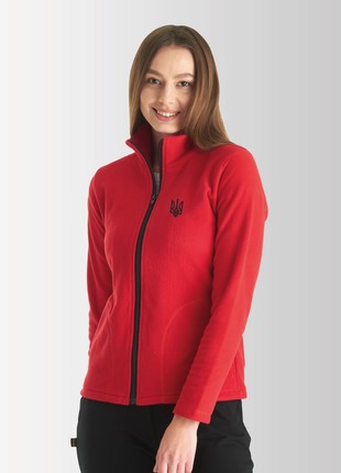 Women's red fleece jacket Vigo 200 with Trident1 photo
