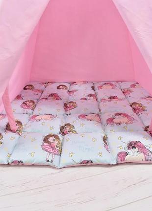 Wigwam children's princess, for a girl, full set, 110x110x180cm, pink-mint2 photo