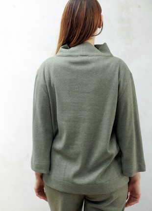 Accen sweater olive2 photo