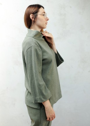 Accen sweater olive4 photo